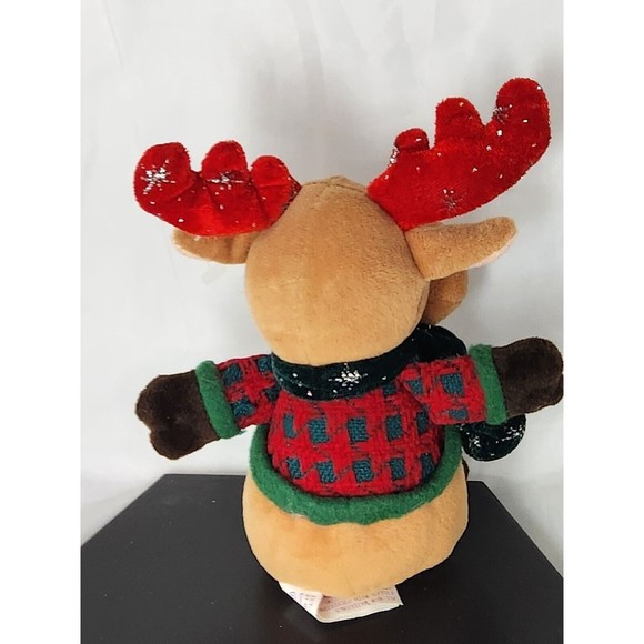 TL TOYS HK LTD Reindeer PLUSH Children’s Christmas Holiday Sweater Scarf Antlers - Picture 7 of 7